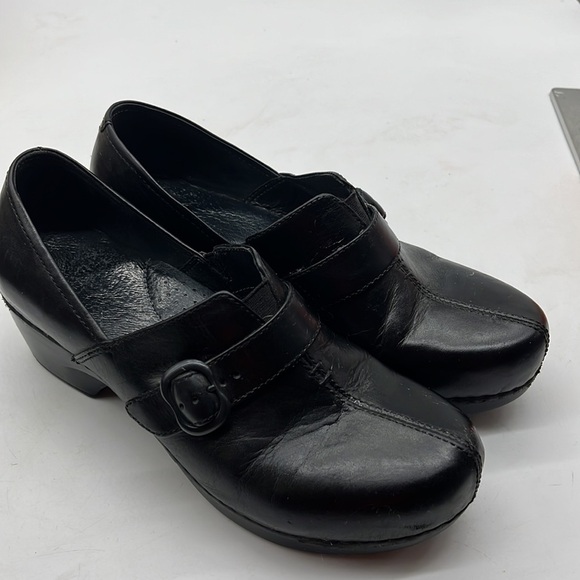 Dansko Black Leather Slip On Clog Sz 38. DAN1512C - Picture 2 of 7